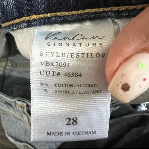 Kancan Curvy Rid-rise Raw Hem Denim Shorts - Picture 8 of 8